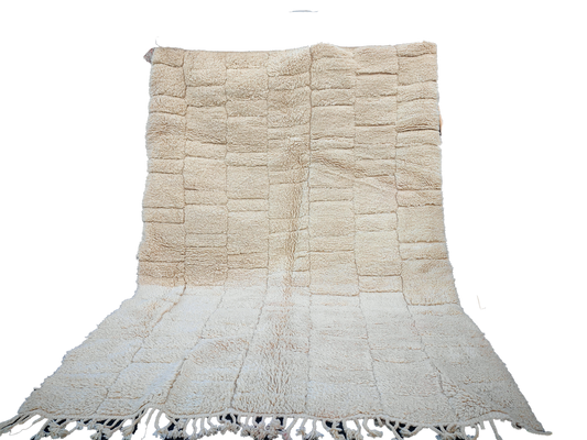 R320- Handwoven Moroccan Beni Ourain Rug - 100%wool/ 9.8x6.8ft-- 300x210 cm