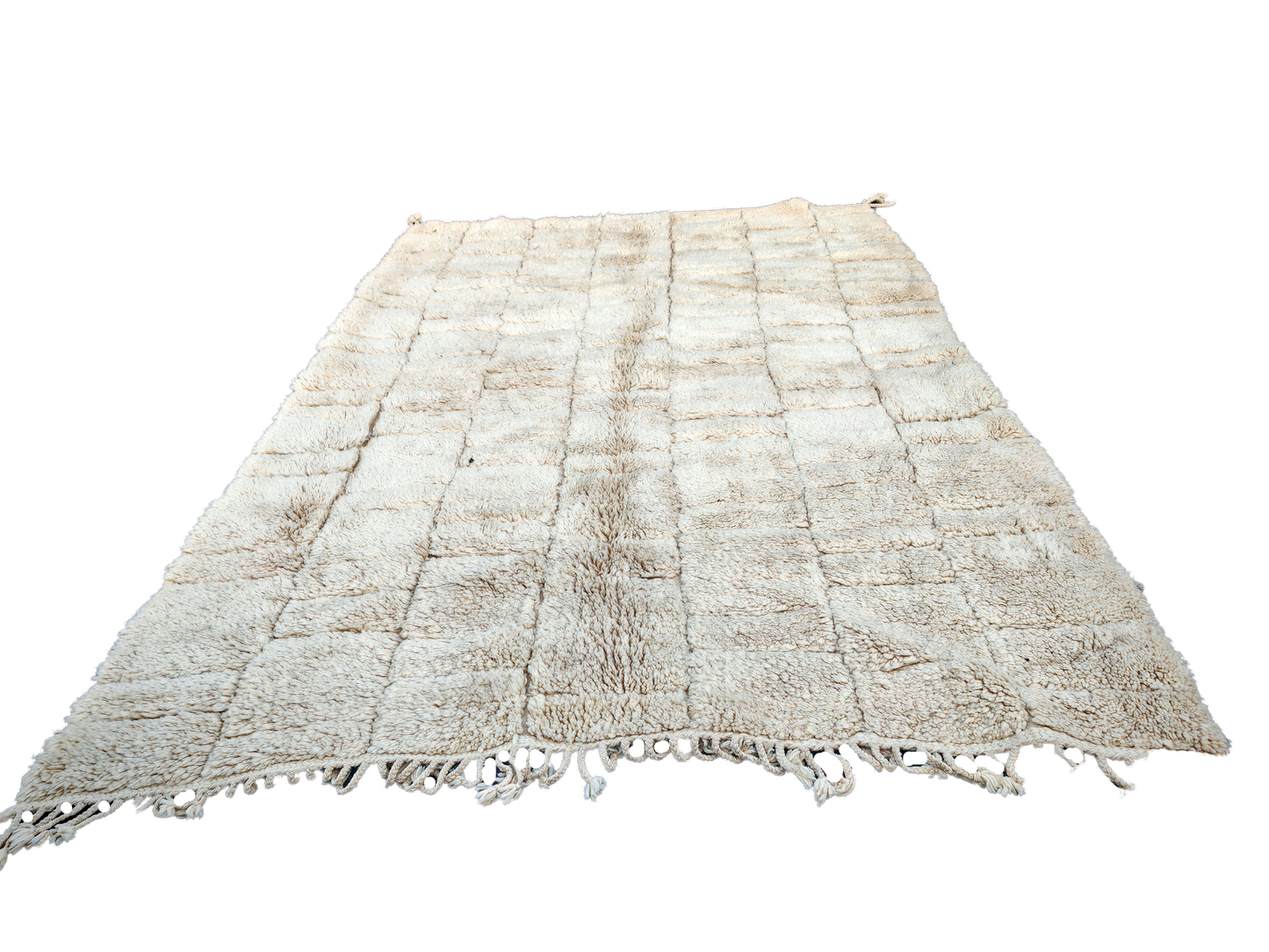 R320- Handwoven Moroccan Beni Ourain Rug - 100%wool/ 9.8x6.8ft-- 300x210 cm