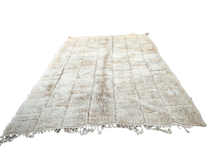 R320- Handwoven Moroccan Beni Ourain Rug - 100%wool/ 9.8x6.8ft-- 300x210 cm