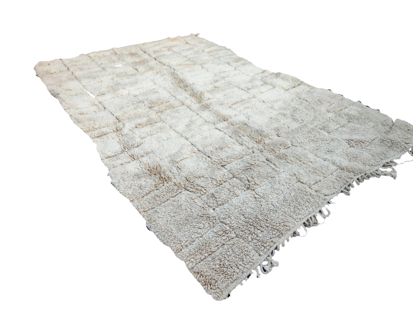 R320- Handwoven Moroccan Beni Ourain Rug - 100%wool/ 9.8x6.8ft-- 300x210 cm