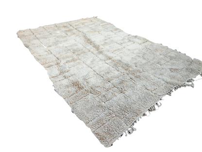 R320- Handwoven Moroccan Beni Ourain Rug - 100%wool/ 9.8x6.8ft-- 300x210 cm