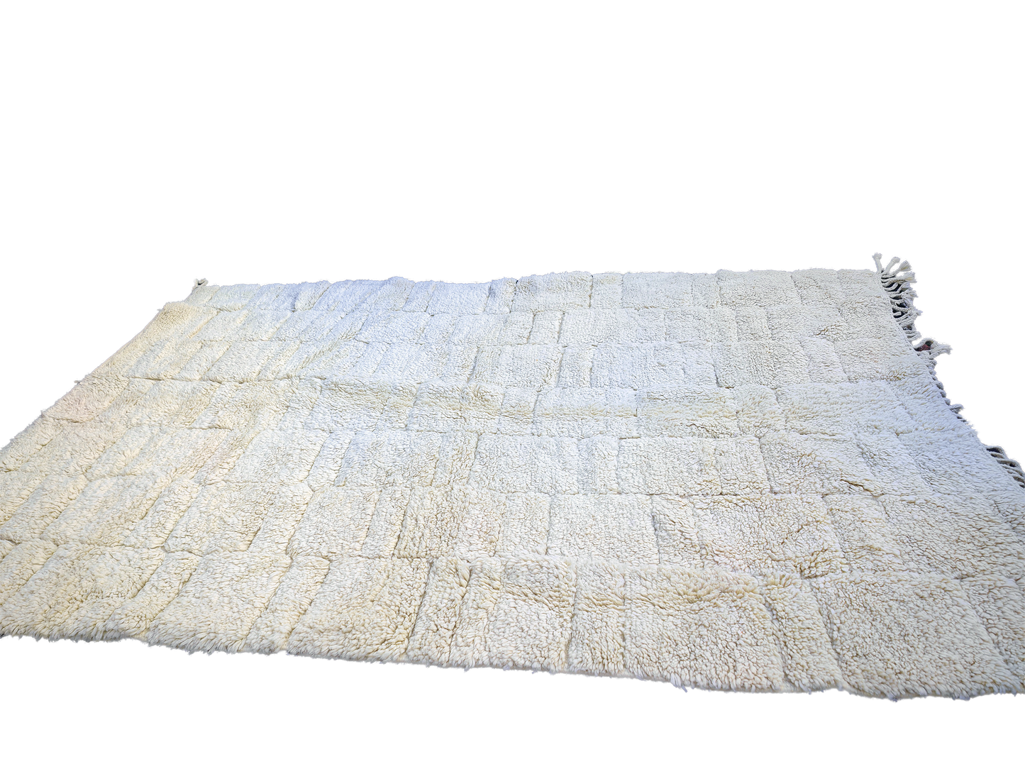 R320- Handwoven Moroccan Beni Ourain Rug - 100%wool/ 9.8x6.8ft-- 300x210 cm