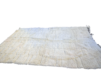 R320- Handwoven Moroccan Beni Ourain Rug - 100%wool/ 9.8x6.8ft-- 300x210 cm