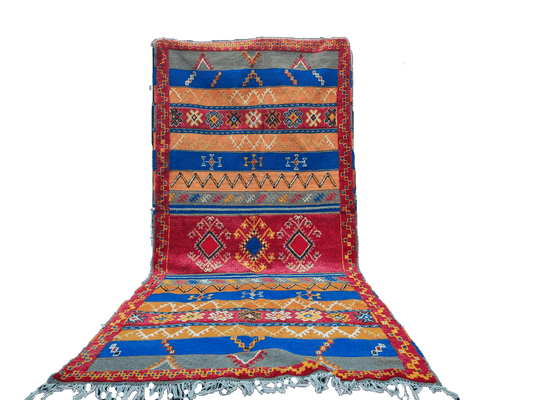 1-1TL10.17-4.9 -Large Handmade Moroccan Orange Berber Rug Wool 10.17x4.9 ft