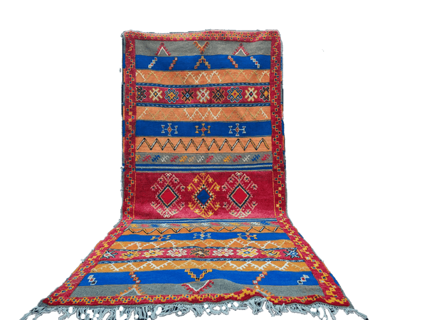 1-1TL10.17-4.9 -Large Handmade Moroccan Orange Berber Rug Wool 10.17x4.9 ft