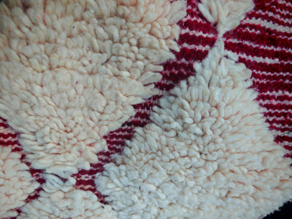 RB318- Cream Authentic Beni Ouarain  Moroccan Rug 100%wool  8.5x6.5ft  260x200 cm