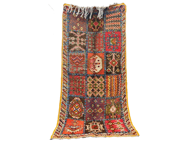 29-TML260160 /Vibrant Moroccan Berber Rug / 200x100cm