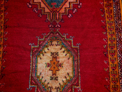 R311-Antique Handmade Moroccan Rug 100% wool 250×134cm