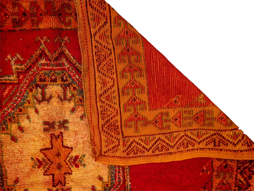 R311-Antique Handmade Moroccan Rug 100% wool 250×134cm