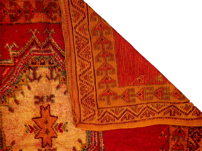 R311-Antique Handmade Moroccan Rug 100% wool 250×134cm