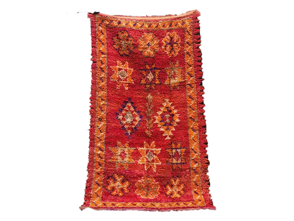 R312-Vintage Moroccan Rug – Handwoven Amazigh Artistry 100% wool 190x108 cm