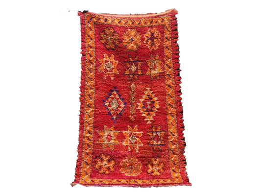 R312-Vintage Moroccan Rug – Handwoven Amazigh Artistry 100% wool 190x108 cm