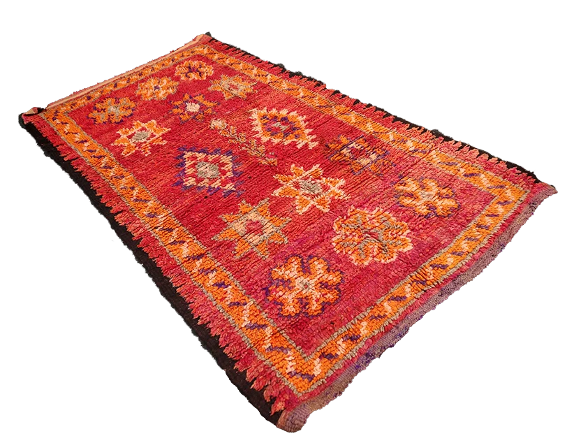 R312-Vintage Moroccan Rug – Handwoven Amazigh Artistry 100% wool 190x108 cm