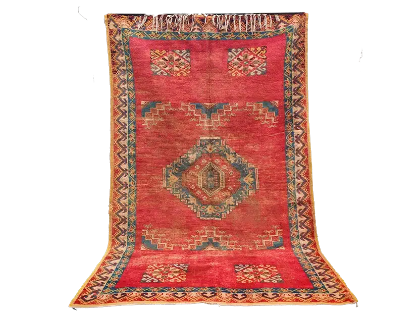 R313-Antique Handmade Moroccan Rug 100% wool 265x162 cm