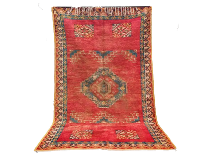 R313-Antique Handmade Moroccan Rug 100% wool 265x162 cm