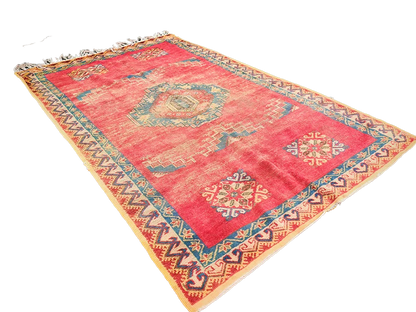 R313-Antique Handmade Moroccan Rug 100% wool 265x162 cm