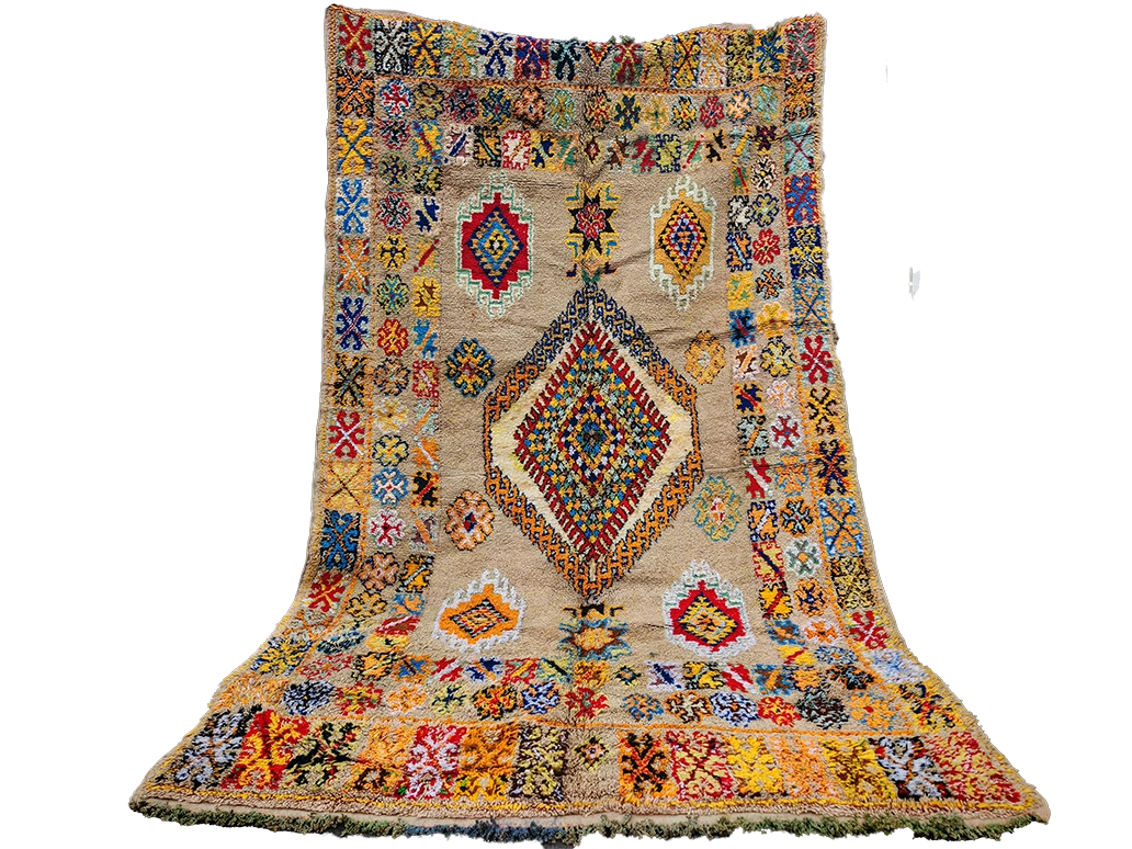 Dounia vintage Moroccan Tribal Rug Traditional Berber pattern 9.8x5.8 ft/ 300x178cm