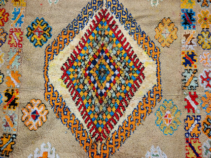 vintage Moroccan Tribal Rug Traditional Berber pattern 9.8x5.8 ft/ 300x178cm