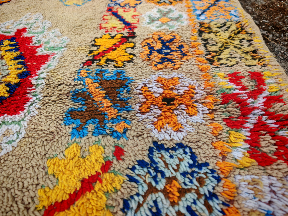 Dounia vintage Moroccan Tribal Rug Traditional Berber pattern 9.8x5.8 ft/ 300x178cm