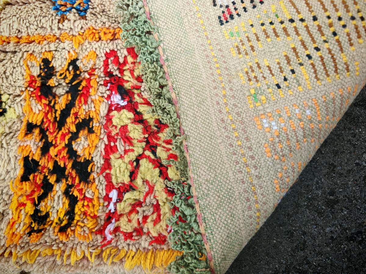 Dounia vintage Moroccan Tribal Rug Traditional Berber pattern 9.8x5.8 ft/ 300x178cm