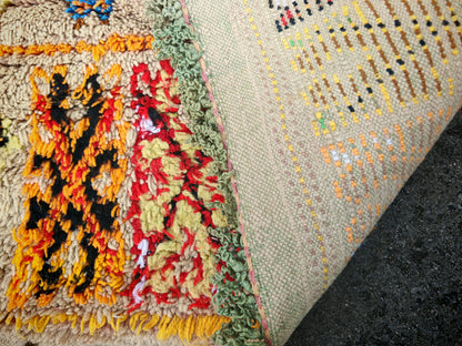 Dounia vintage Moroccan Tribal Rug Traditional Berber pattern 9.8x5.8 ft/ 300x178cm