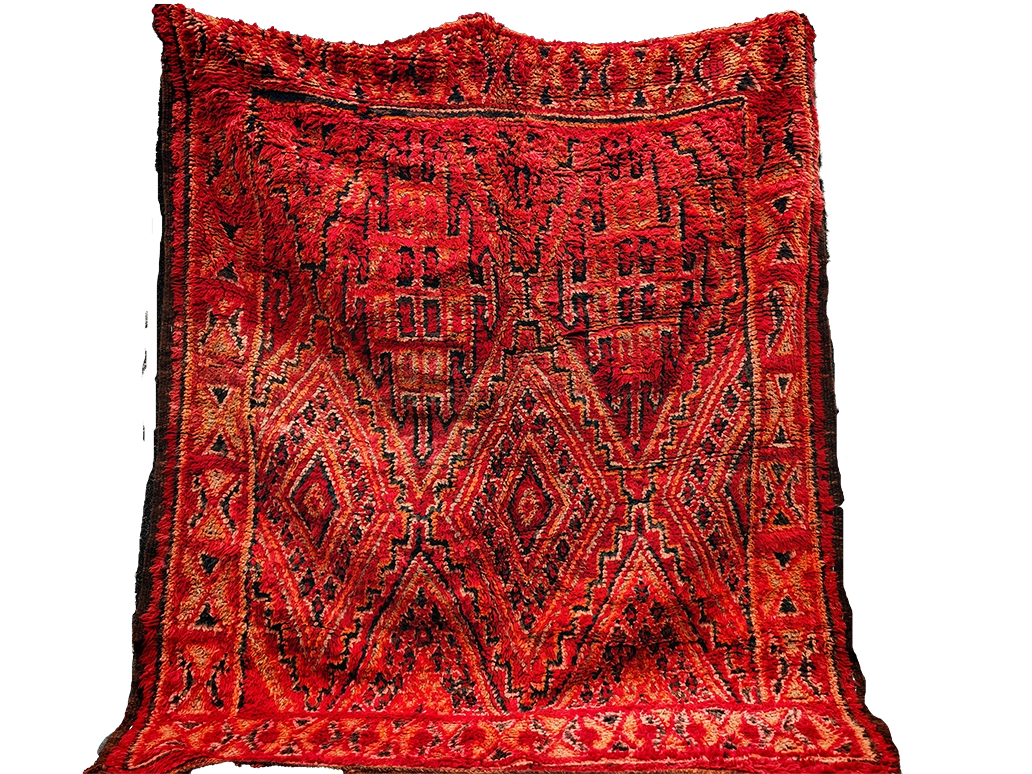 Amal Vintage Moroccan  Rug  100% wool -7.5x5.9 ft/ 230x180cm