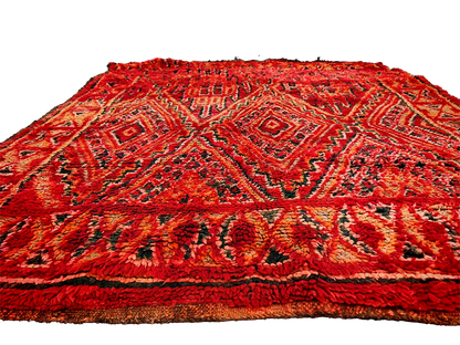 Vintage Moroccan Patchwork Rug  100% wool -7.5x5.9 ft/ 230x180cm