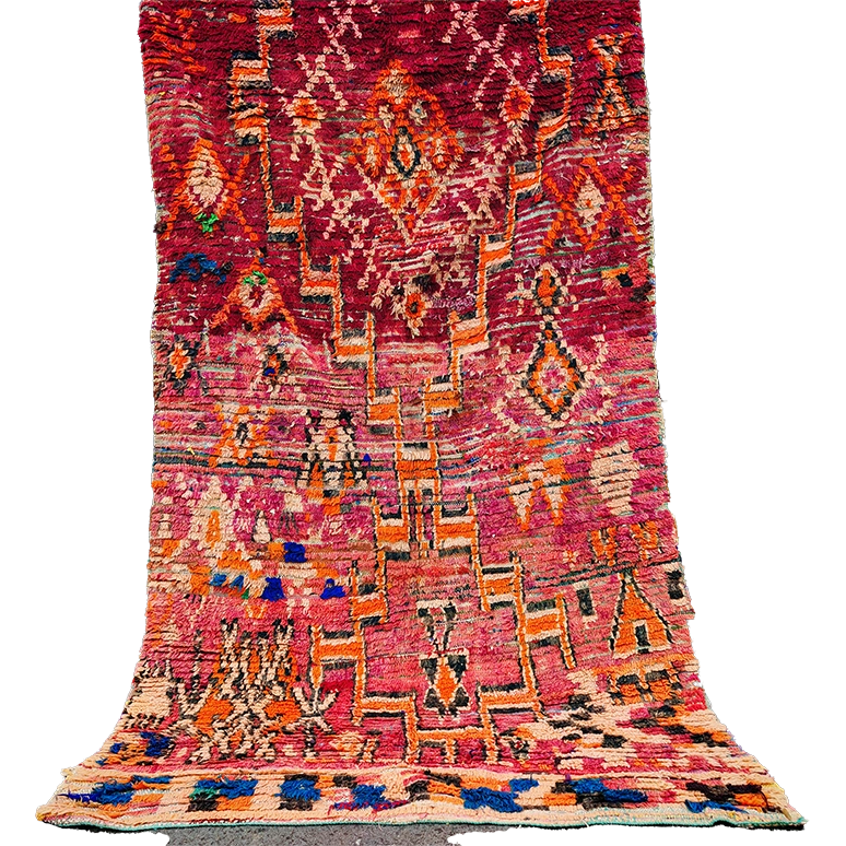 Vintage Moroccan Patchwork Rug 7.8x4.4ft / 240x135cm