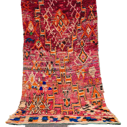 Vintage Moroccan Patchwork Rug 7.8x4.4ft / 240x135cm