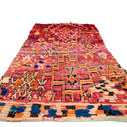 Vintage Moroccan Patchwork Rug 7.8x4.4ft / 240x135cm