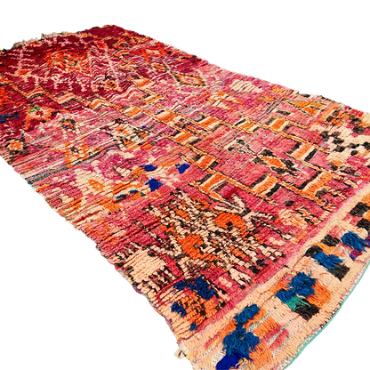 Vintage Moroccan Patchwork Rug 7.8x4.4ft / 240x135cm