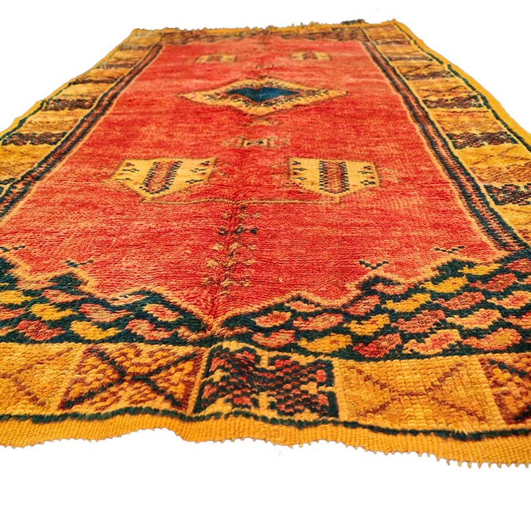 Vintage Moroccan Taznakht Rug 6.3x3.2 ft/ 195x100 cm