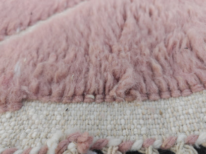 Rim Pink Moroccan Berber Rug- 7.5x5.1 ft/ 230x158cm