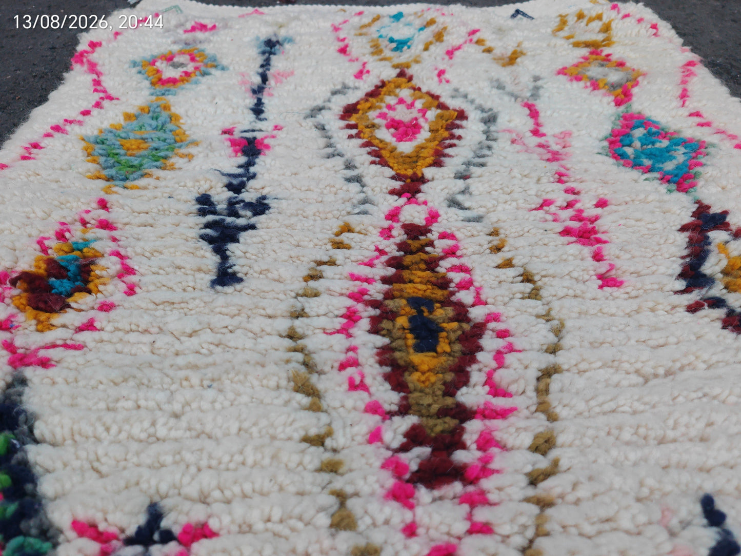 Basma Colourful berber Rug 4.5x1.9ft- 140x60 cm