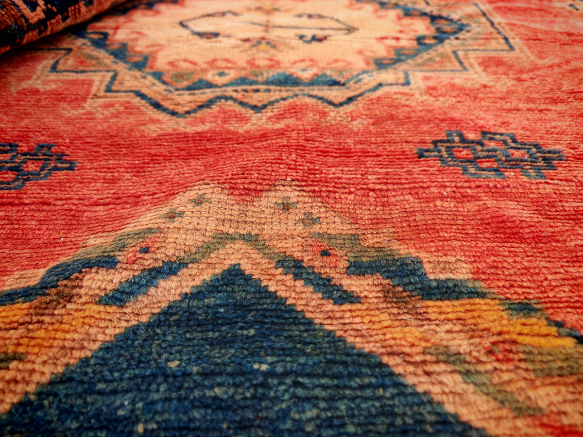 Houda Rug. Vintage Taznakht Rug-6.7x3 ft/ 200x100cm