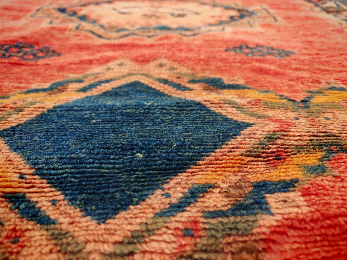 Houda Rug. Vintage Taznakht Rug-6.7x3 ft/ 200x100cm