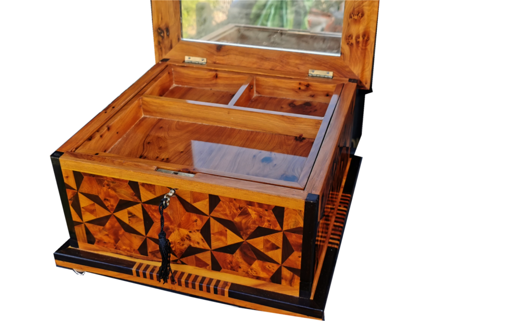 Large Square Jewellery Box. Hand Inlaid Treasure Box - Image 2