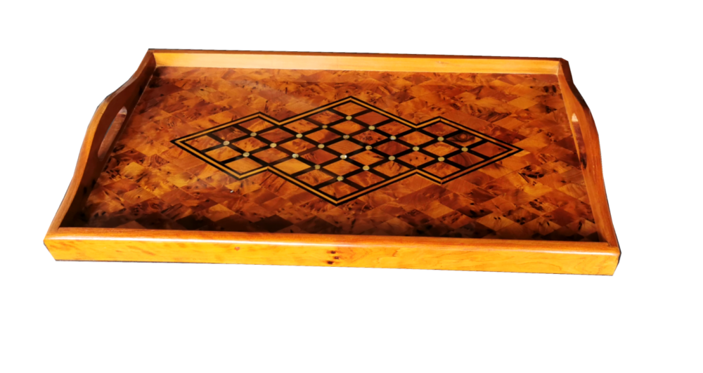 Luxurious Handmade Inlaid Tray. Mother of Pearl - Image 5