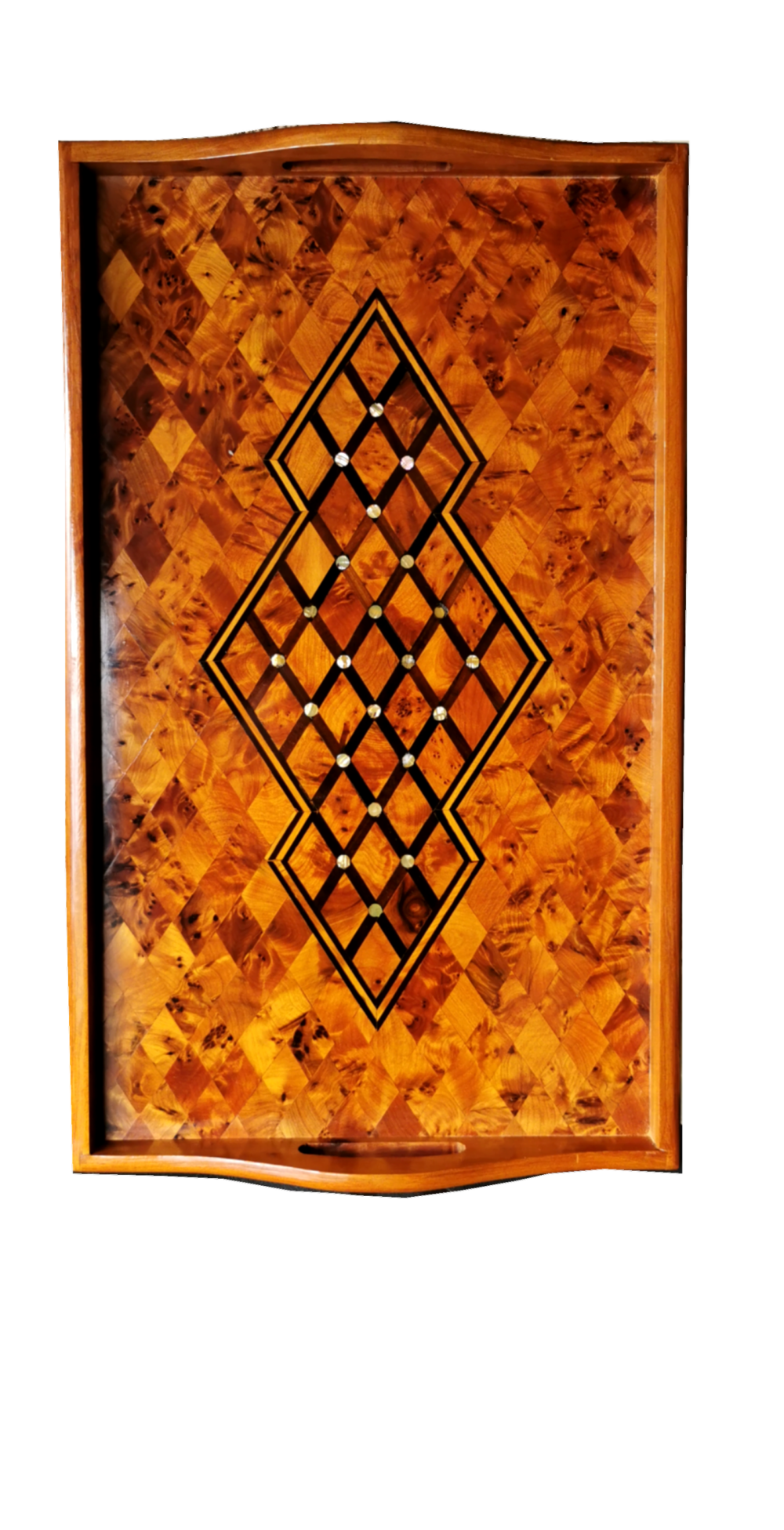 Luxurious Handmade Inlaid Tray. Mother of Pearl - Image 6