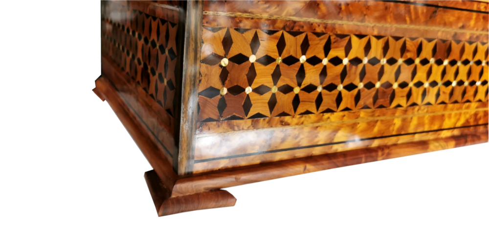 Unique Large Jewellery Box. Inlaid with Silver and Mother of Pearl. 50x34x18cm - Image 6