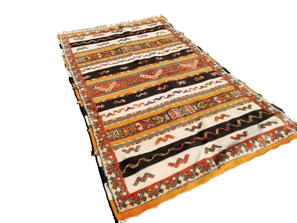 40-TSM200118 Traditional Handmade Moroccan Berber Rug 6.5x3.9ft/Camel Wool Carpet - Image 2