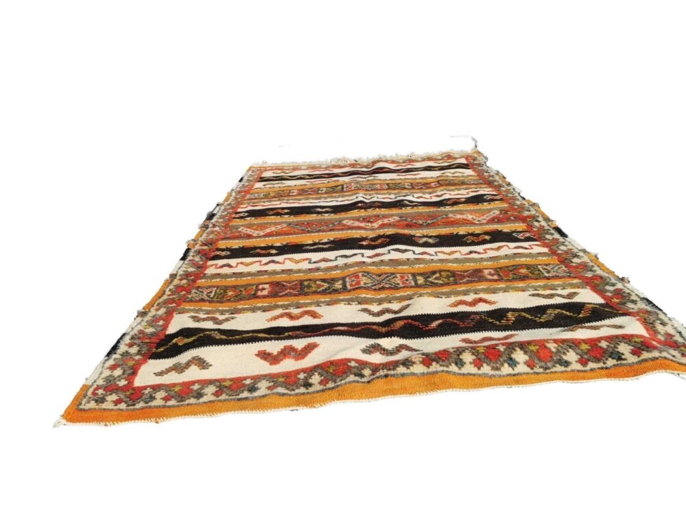 40-TSM200118 Traditional Handmade Moroccan Berber Rug 6.5x3.9ft/Camel Wool Carpet - Image 3