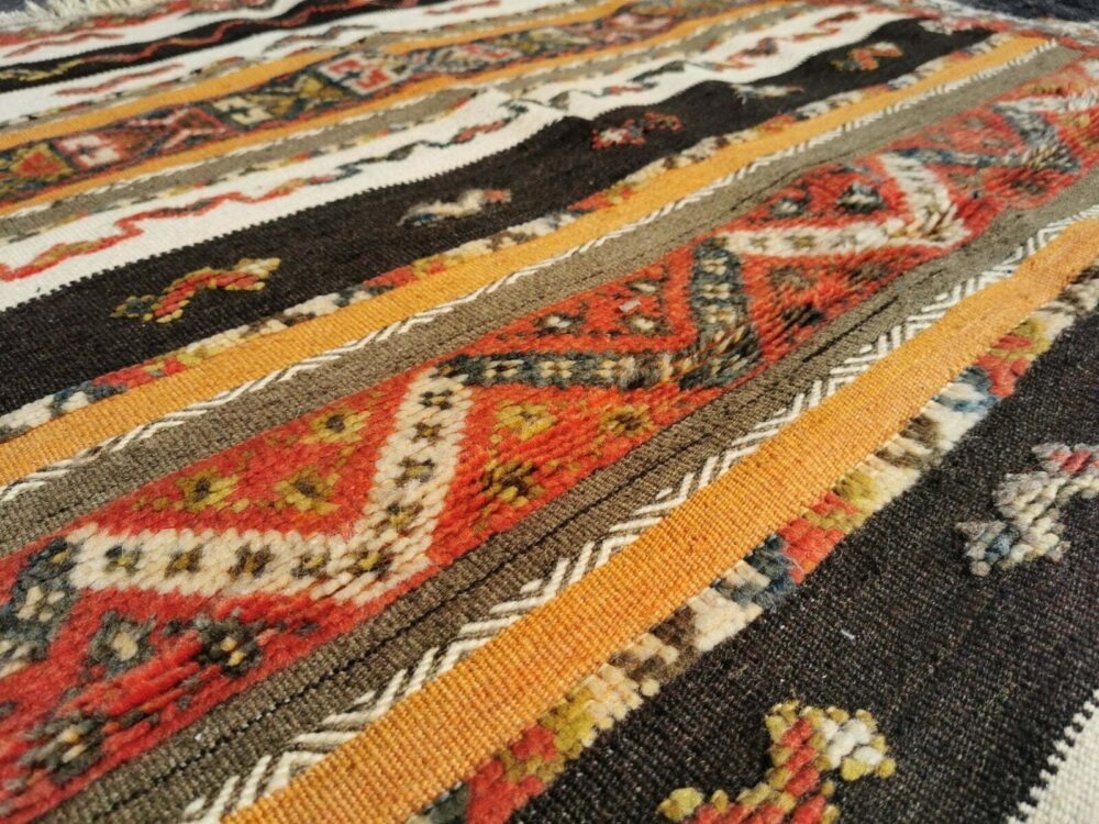 40-TSM200118 Traditional Handmade Moroccan Berber Rug 6.5x3.9ft/Camel Wool Carpet - Image 6