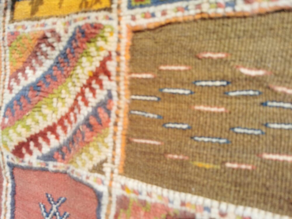 19-TSM210103- Colourful Moroccan Berber Rug. Tribal Carpet mad of Camel Wool - Image 8