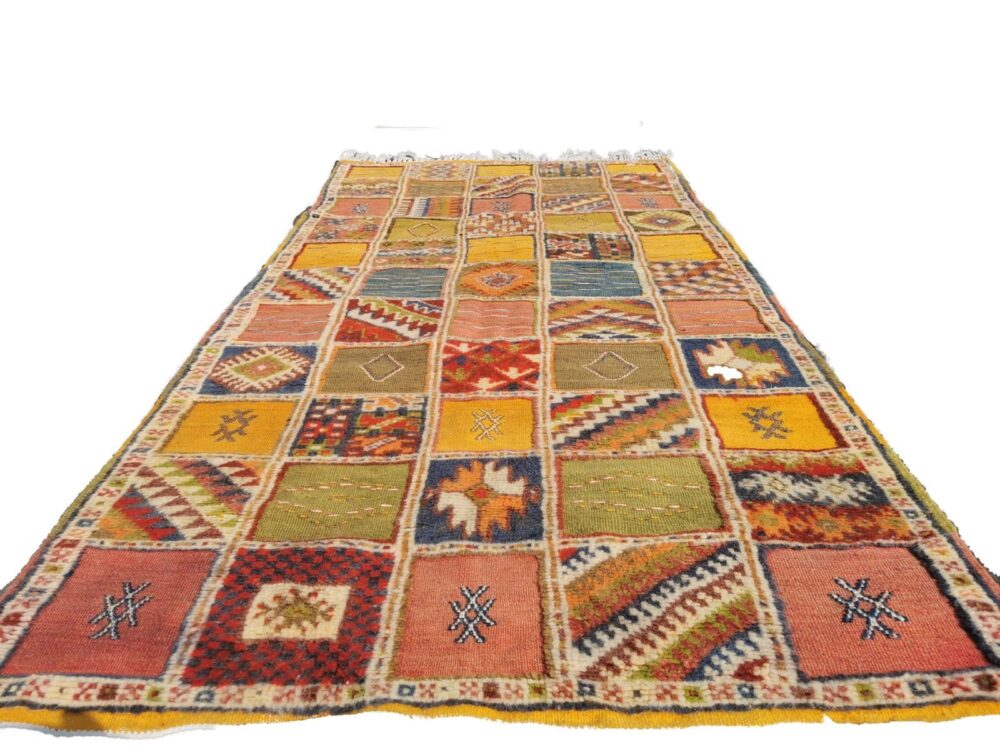 19-TSM210103- Colourful Moroccan Berber Rug. Tribal Carpet mad of Camel Wool - Image 3