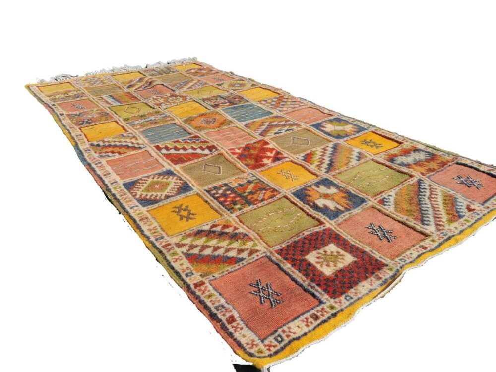 19-TSM210103- Colourful Moroccan Berber Rug. Tribal Carpet mad of Camel Wool - Image 4