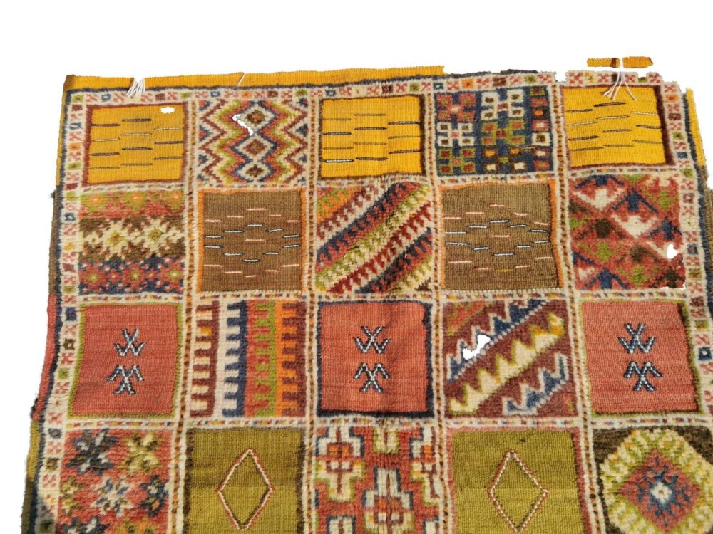 19-TSM210103- Colourful Moroccan Berber Rug. Tribal Carpet mad of Camel Wool - Image 9