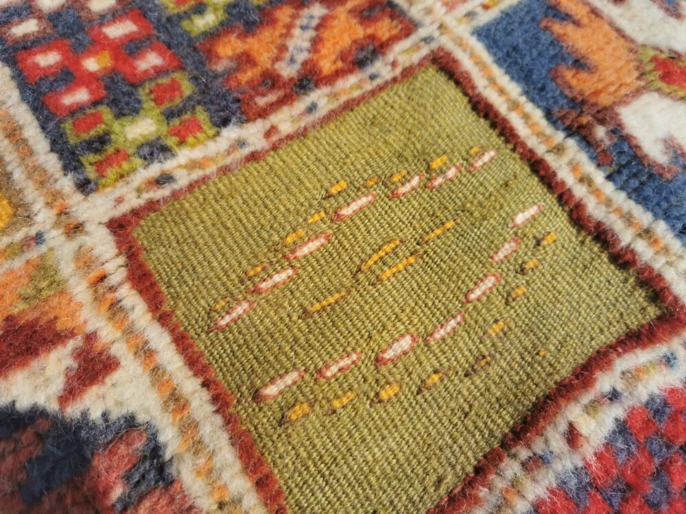 19-TSM210103- Colourful Moroccan Berber Rug. Tribal Carpet mad of Camel Wool - Image 10