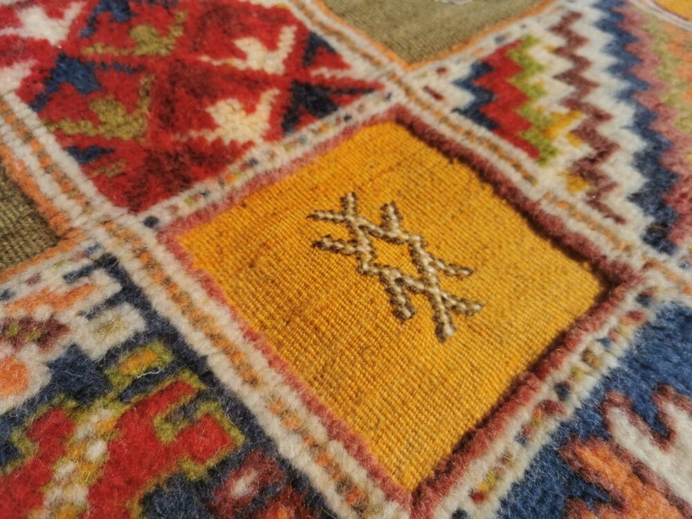 19-TSM210103- Colourful Moroccan Berber Rug. Tribal Carpet mad of Camel Wool - Image 13