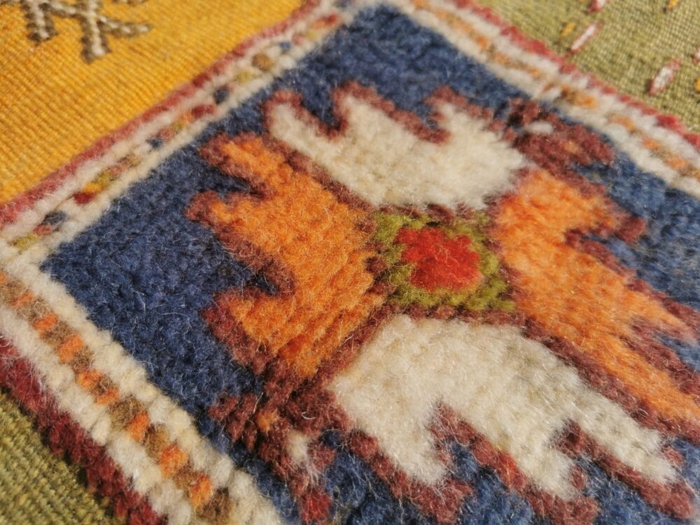 19-TSM210103- Colourful Moroccan Berber Rug. Tribal Carpet mad of Camel Wool - Image 12